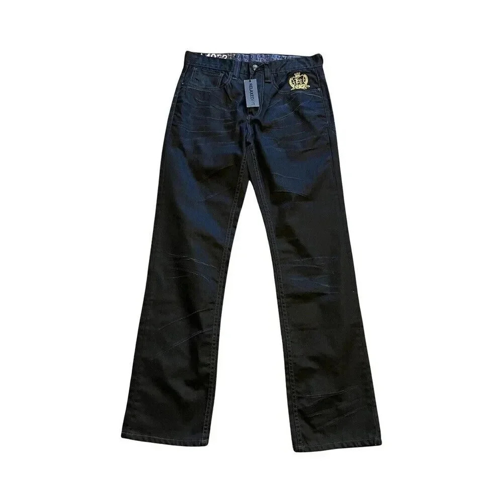 Vintage Ecko Unltd. Jeans Mens Size 30 Baggy Fit Dark Wash‎ Embroider Pocket Y2K